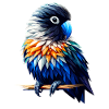 Polygon Art Lovebird Birdwatching