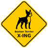 Panneau « Boston Terrier X-ING »