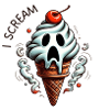I scream. Funny summer design