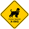 Schild "Cocker Spaniel X-ING"