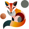 Abstract Fox in Geometric Shapes