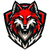 Wolf Illustration RED Emblem