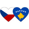 Czech Republic Kosovo Flag Heart