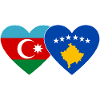 Azerbaijan Kosovo Flag Heart