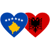 Kosovo Albania Flag Heart