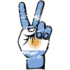 Argentina Flag Peace Symbol used