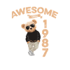 1987 anniversaire Cool Teddy Bear Awesome depuis