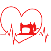 Sewing Machine Seamstress Heartbeat