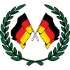 Flags Germany in laurel wreath