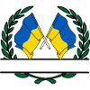Flags Ukraine laurel wreath banner