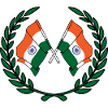 Flags India in laurel wreath