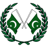Flags Pakistan in laurel wreath