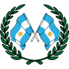 Flags Argentina in laurel wreath