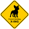 Panneau « Bouledogue français X-ING »