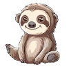 Cute Smiling Sloth Cartoon