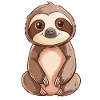 Cute Smiling Sloth Sticker