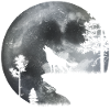 Wolf im Mondlicht