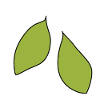 Twee Bladeren Blad Pictogram