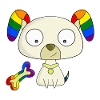 Regenbogen-Welpe