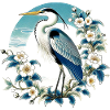 Grey White Heron Japanese Japan