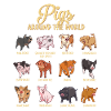 Different Cartoon Pigs