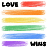 Bunte Pinselstriche Reihe