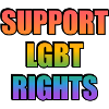 Support LGBT Right rainbow