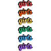 Lesbian Girls Rainbow Text