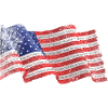Patriotic Flag Stripes with Inspirational Text