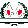 Flags Japan laurel wreath banner