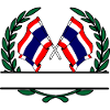 Flags Thailand laurel wreath banner