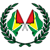 Flags Guyana in laurel wreath