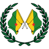 Flags French Guiana in laurel wreath