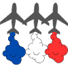 Patrouille de France drapeau français