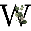 Green Botanical Letter w