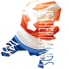 Map Netherlands with national colours