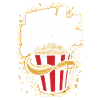 Dicton de pop-corn amusant, pop-corn en rafale