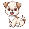 Playful puppy with charming smile