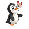 Pingouin Papillon Kawaii Pingouin Mignon