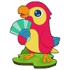 Parrot Hand Fan