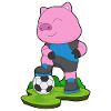 Pig Soccer Player Soccer