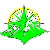 Compass With Mountain Silhouette