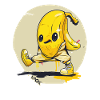 Funny Walk Street Art Banana
