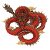 Roter chinesischer Drache