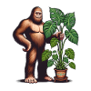 Bigfoot with Monstera Plant