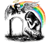 Mourning Dad Daughter Grave Angel