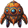 Funny Curious Fantasy Spaceship