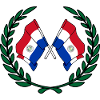 Flags Paraguay in laurel wreath