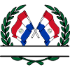 Flags Paraguay laurel wreath banner