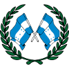 Flags Honduras in laurel wreath